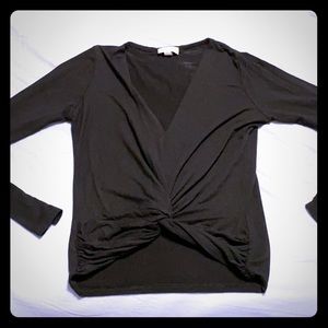 Black crop top - 3/4 sleeve